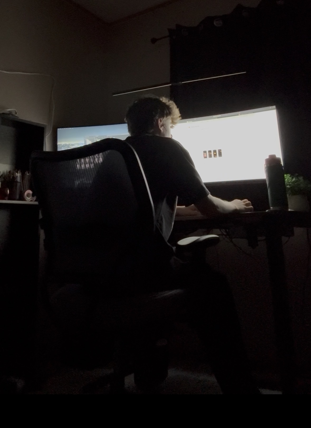 Liam working